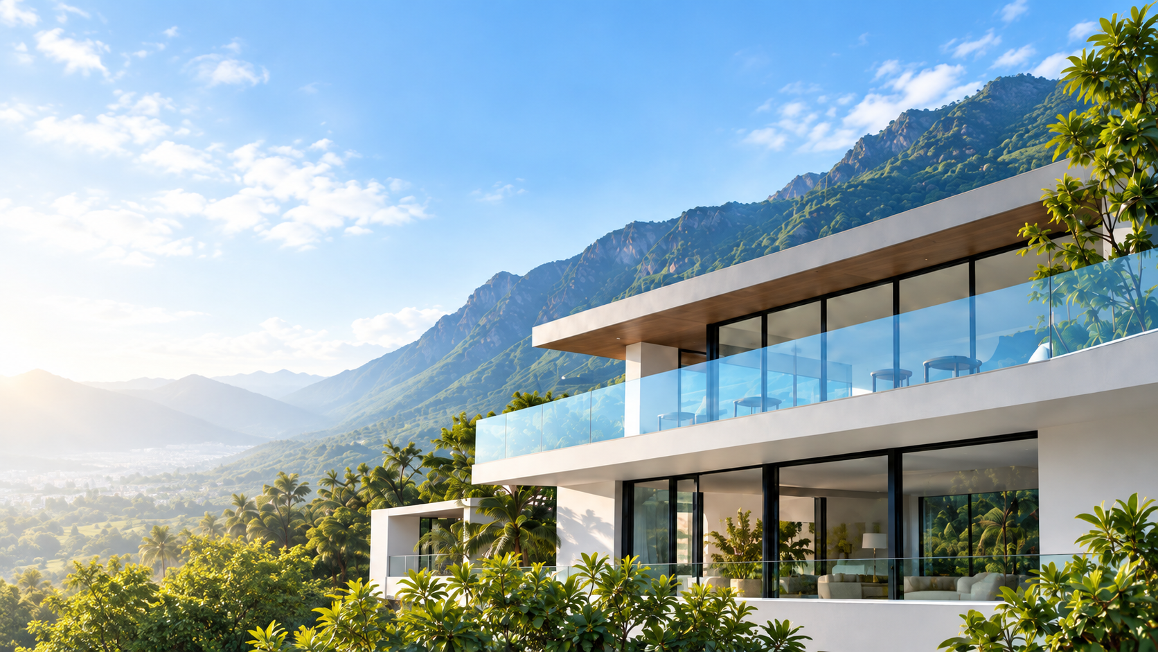 Proyecto residencial con cristal arquitectónico